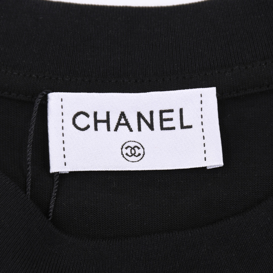 ÁO CHANEL print cotton jersey T-shirt