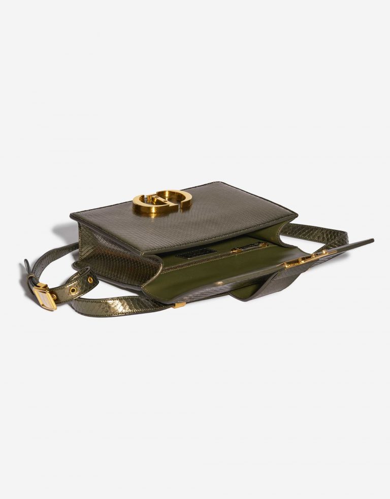 TÚI Dior 30 Montaigne Medium Python Green Metallic DA TRĂN