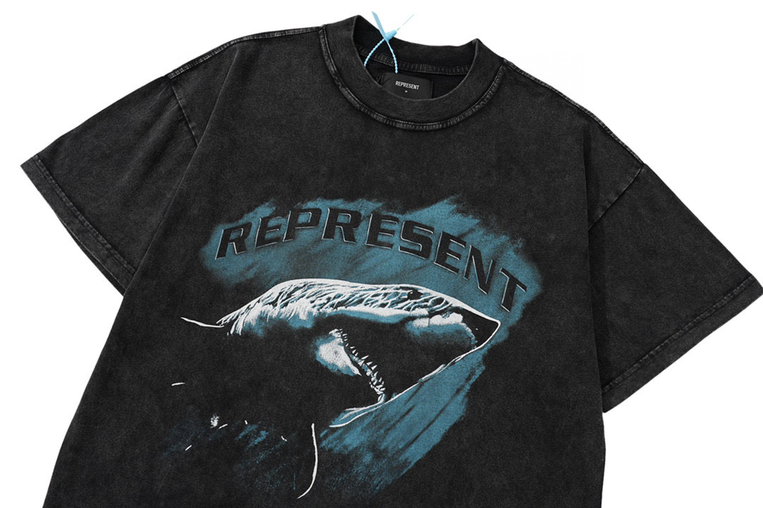 ÁO Represent SHARK print cotton jersey T-shirt