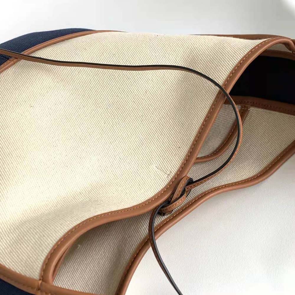 TÚI Loewe Hobo Bag in Canvas and Calfskin