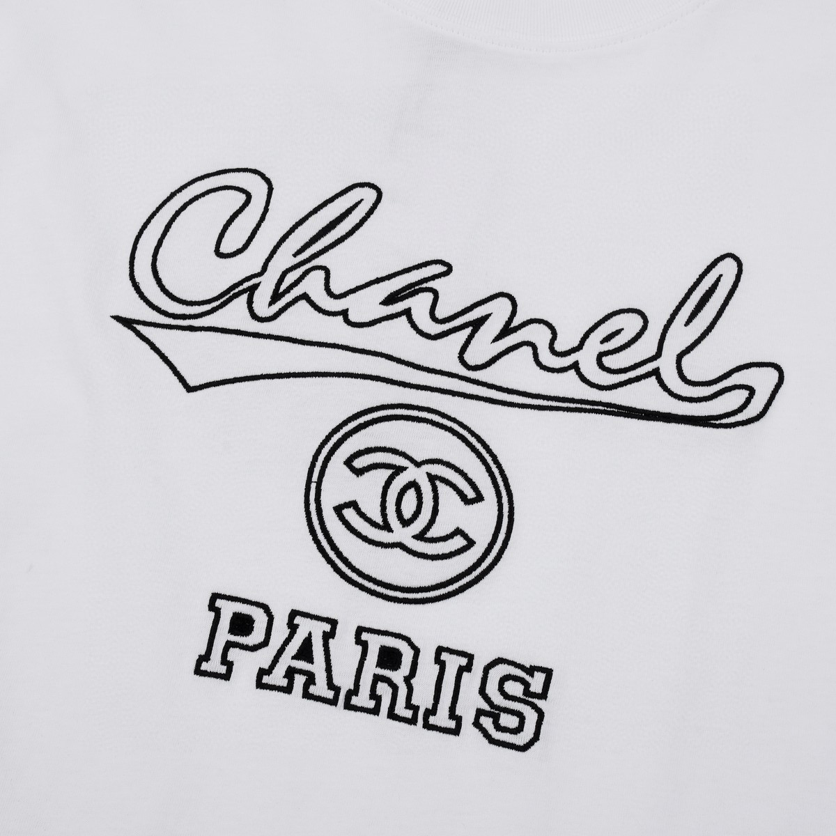 ÁO CHANEL print cotton jersey T-shirt