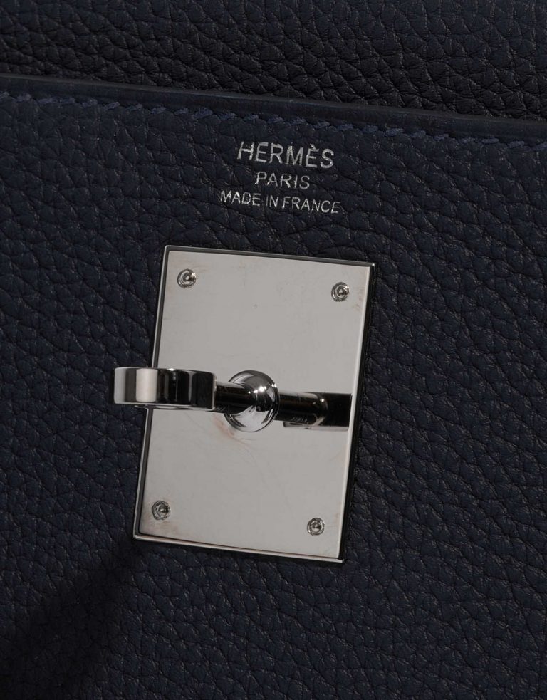 TÚI Hermès Kelly 28 Togo Bleu Nuit Silver Buckle khóa trắng