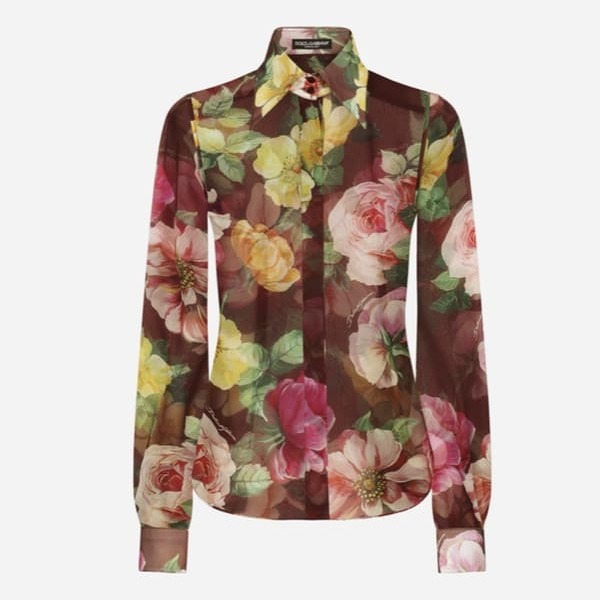 BỘ ĐỒ DOLCE & GABBANA HIGH NECK YELLOW PINK FLORAL PARTY High Classy