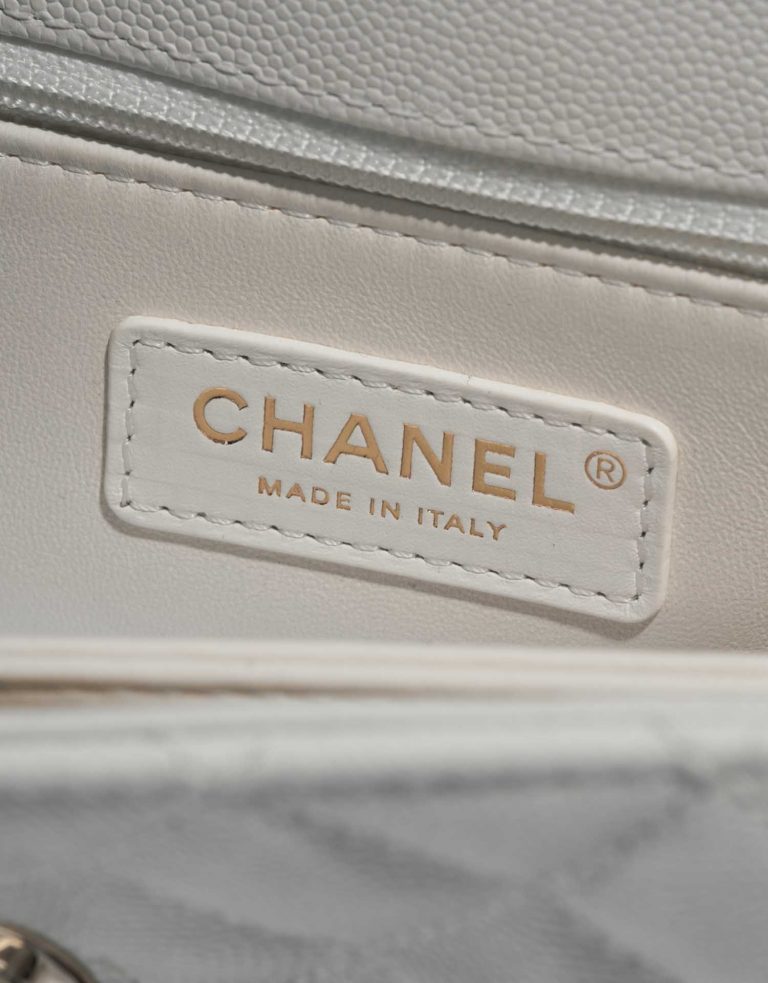 TÚI Chanel Handle Small Caviar White