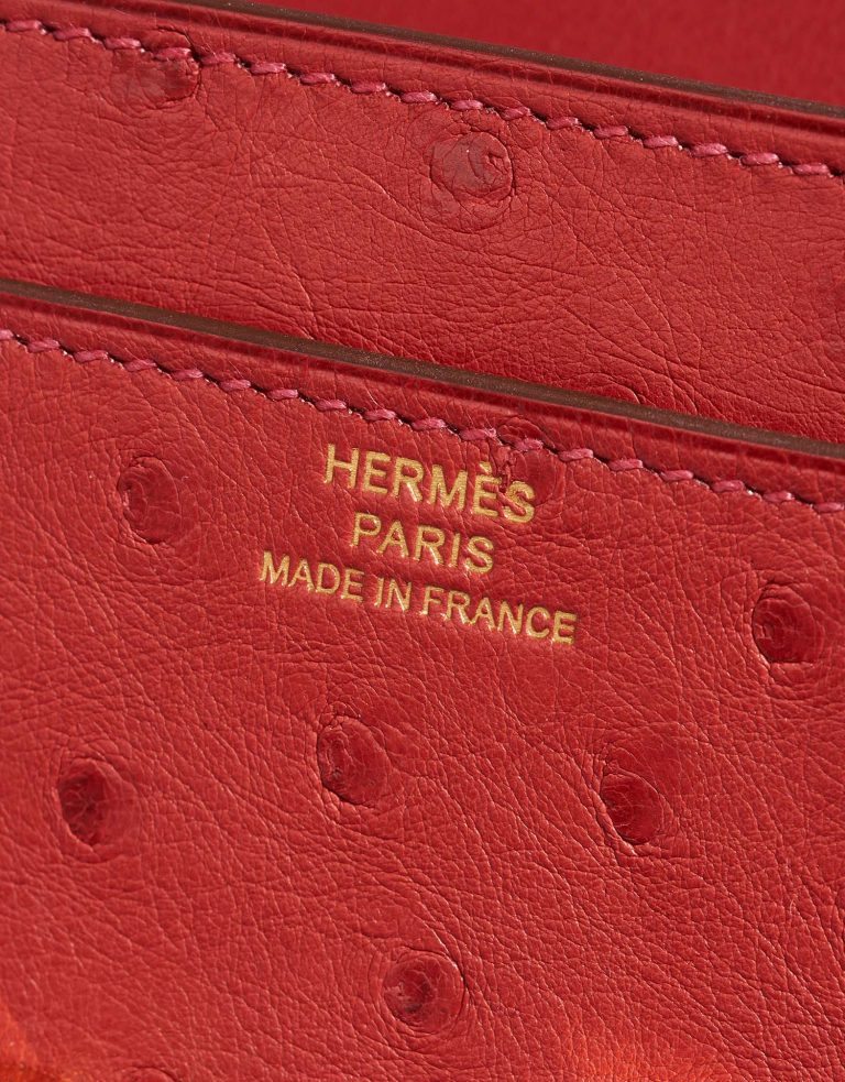 TÚI Hermès Constance Long Wallet Ostrich Rouge Vif