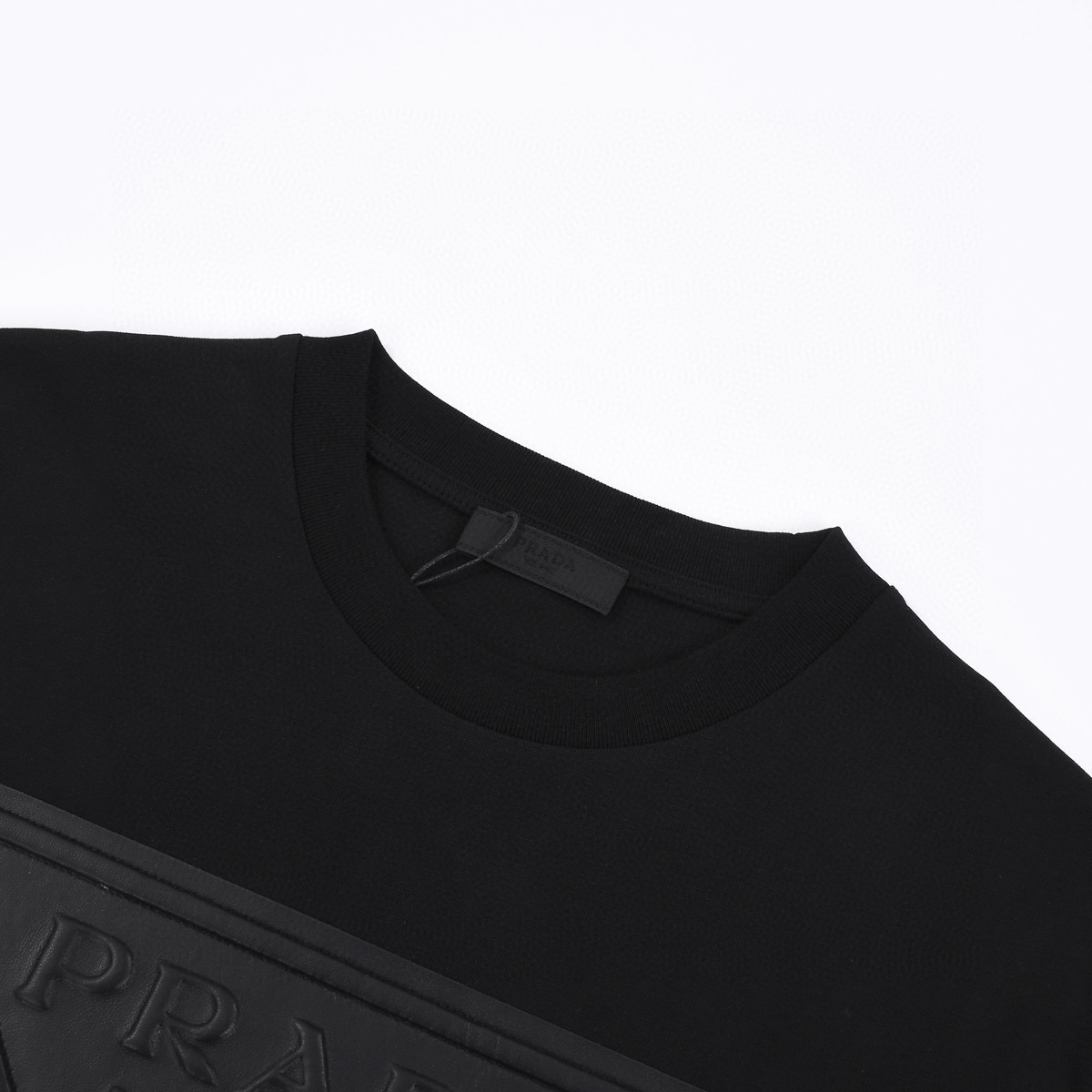 ÁO PRADA MILANO LOGO T SHIRT BLACK