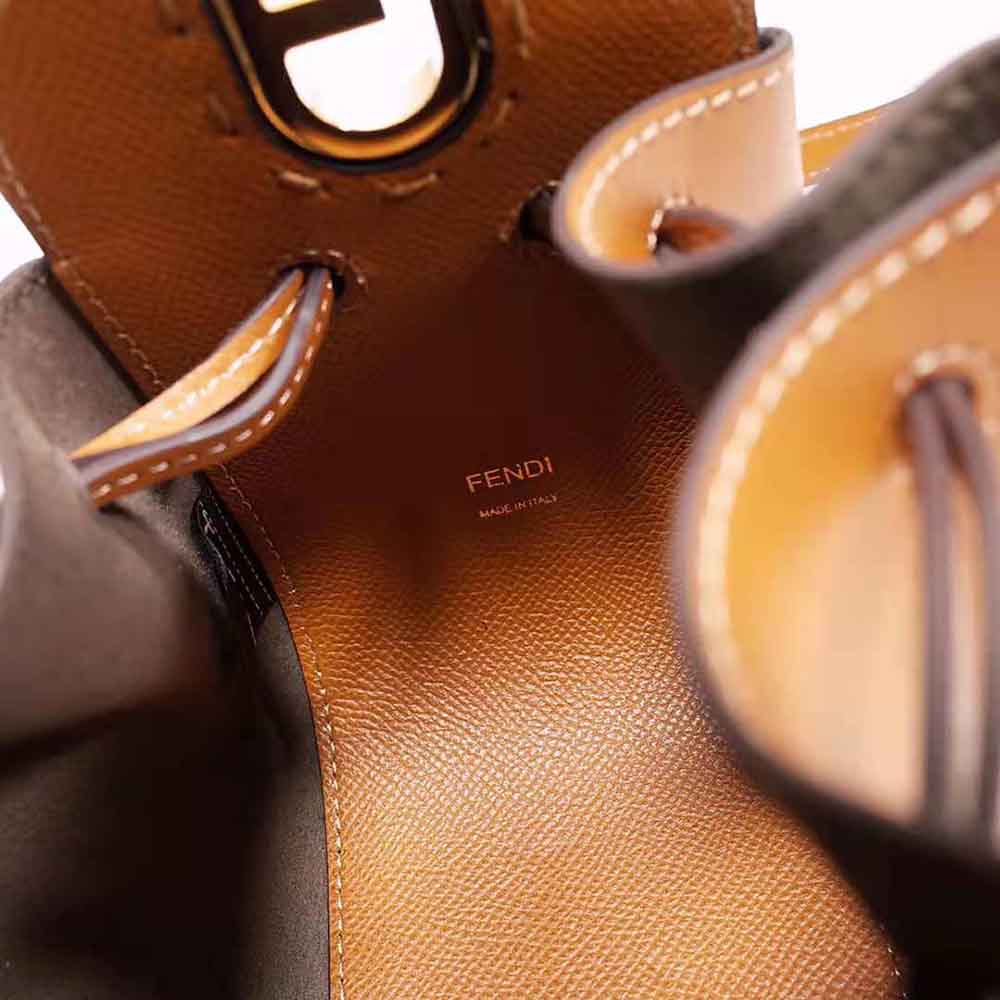 TÚI Fendi Women Pomodorino Brown Leather Mini-Bag