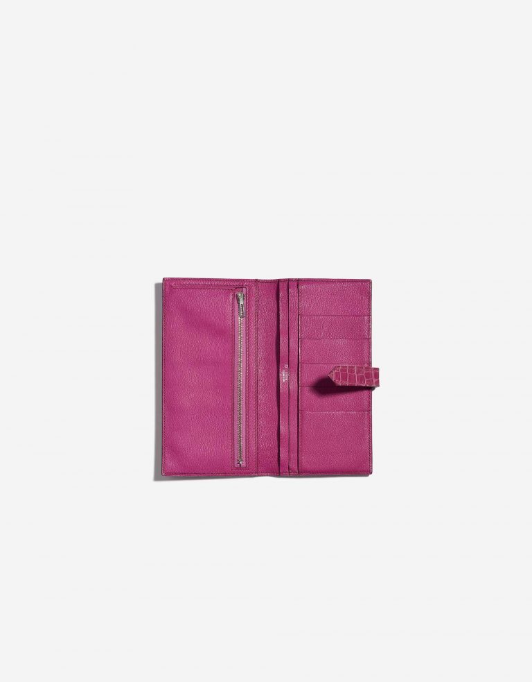 TÚI Hermès Wallet Bearn Fuchsia Alligator