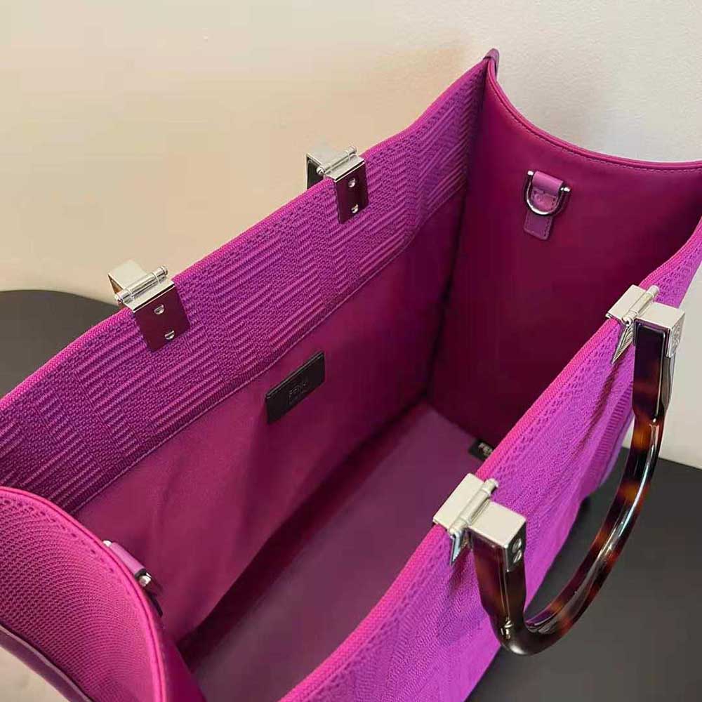 TÚI Fendi Sunshine Medium FF Fabric Shopper-Purple