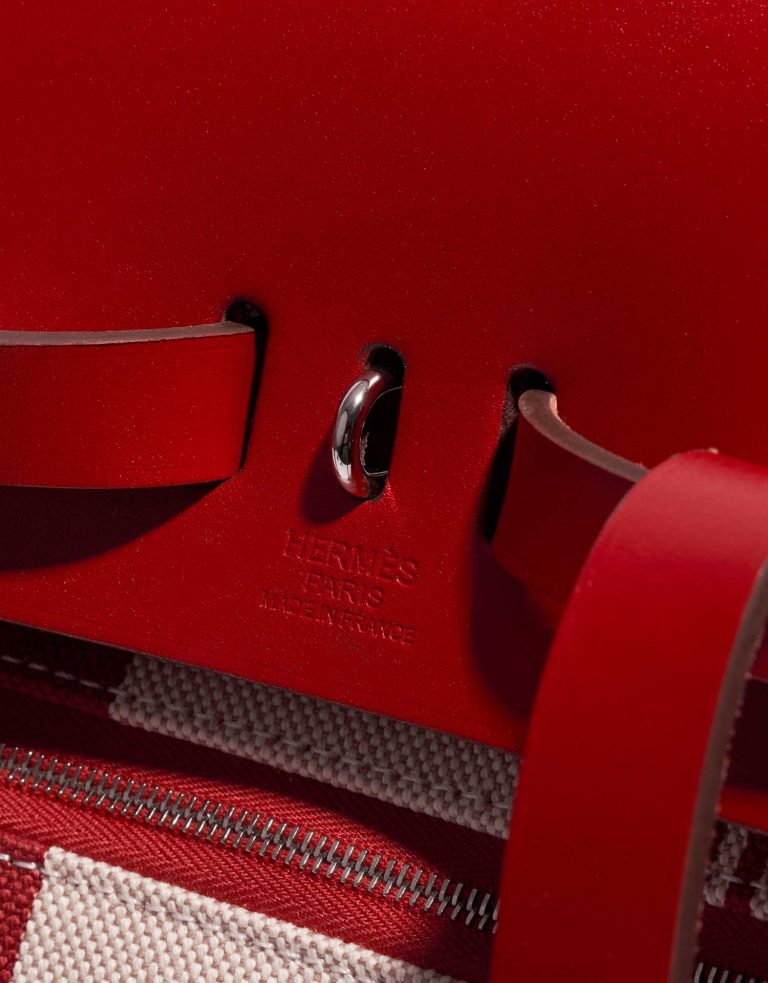 TÚI Hermès Herbag Backpack Toile Vache Hunter Bordeaux