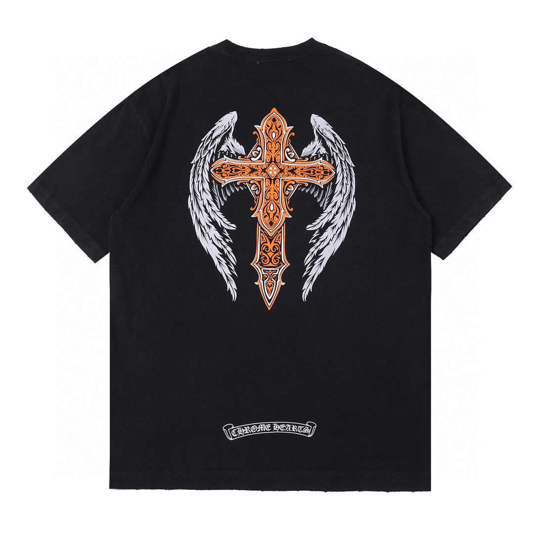 ÁO CHROME HEART print cotton jersey T-shirt