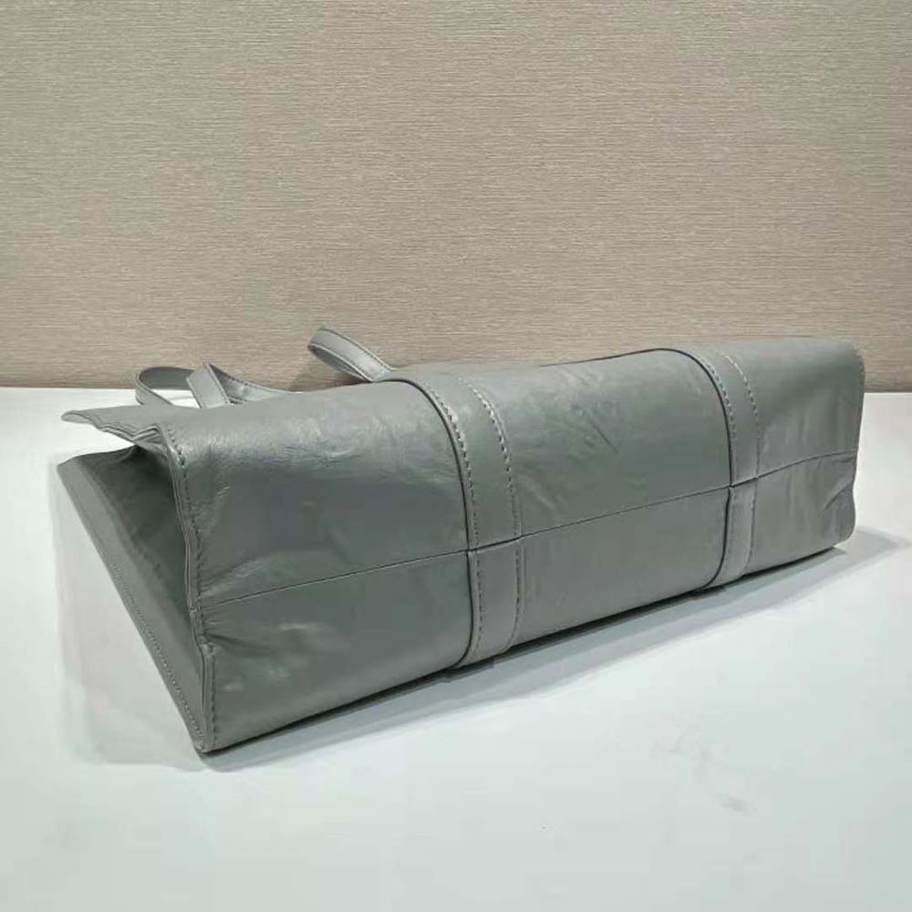 TÚI Prada Antique Nappa Leather Tote-Gray