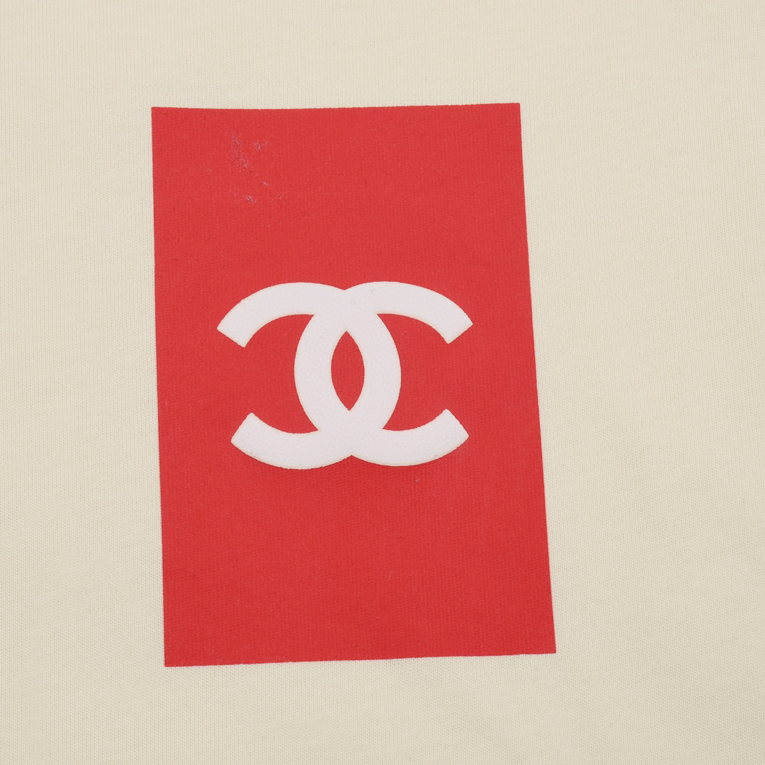 ÁO CHANEL print cotton jersey T-shirt