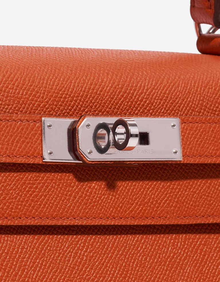 TÚI Hermès Kelly 28 Epsom Terre Battue Silver Buckle khóa trắng