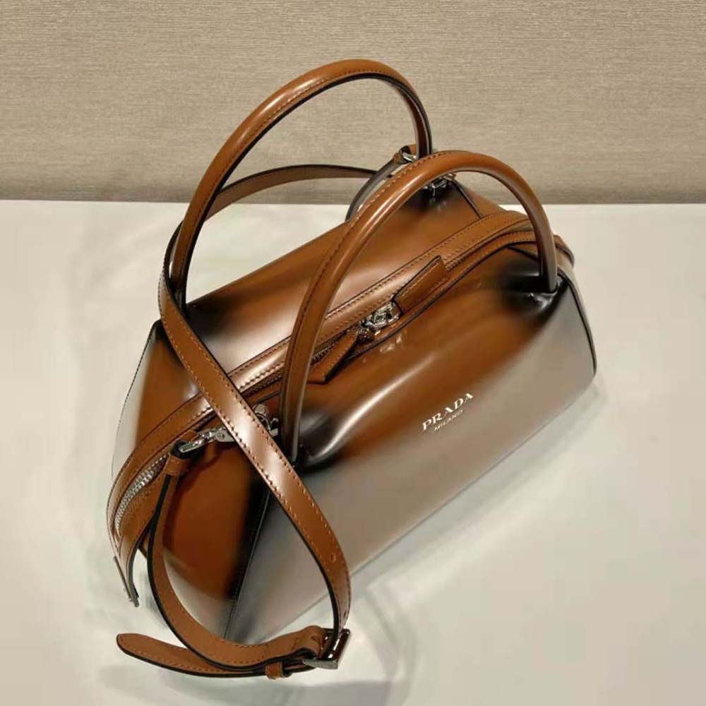 TÚI Prada Medium Brushed Leather Prada Supernova Handbag-Brown