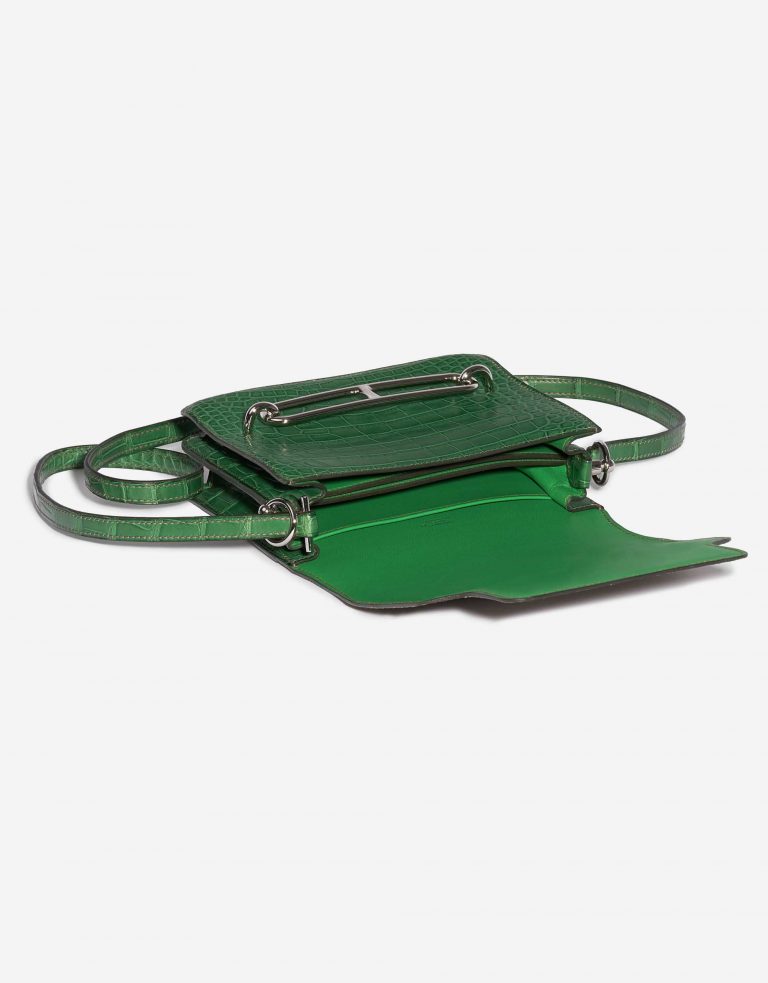 TÚI Hermès Roulis 18 Ombre Lizard Matte Alligator Vert Cactus da thằn lằn Himalayan
