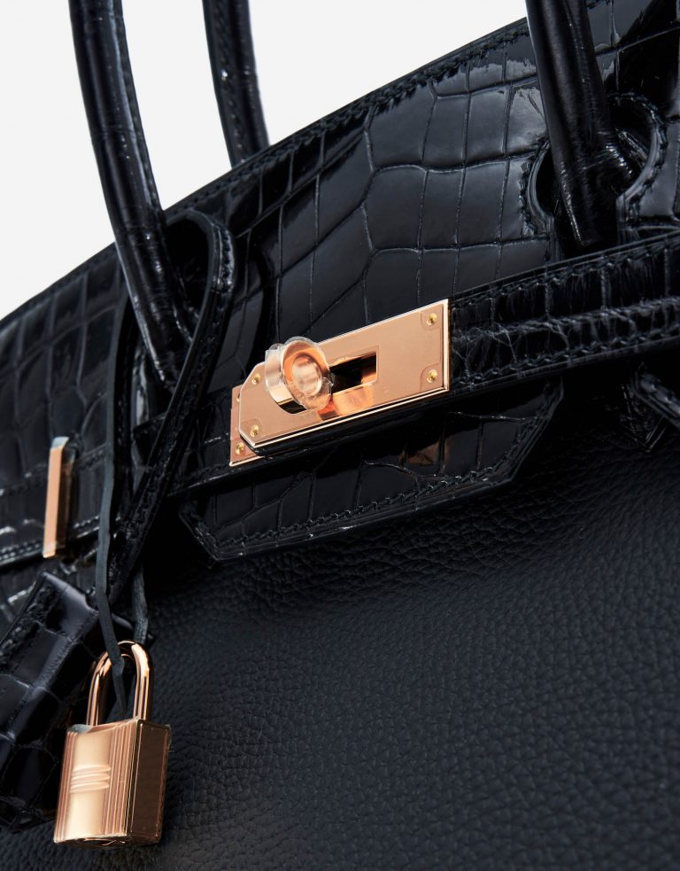TÚI Hermès Birkin Touch 30 Niloticus Togo Black Gold Buckle khóa vàng
