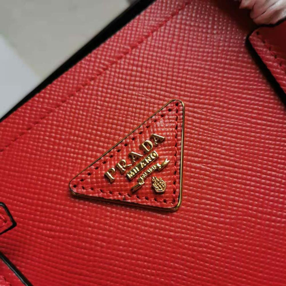 TÚI Prada Saffiano Leather Prada Galleria Bag-Red