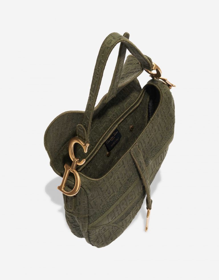 TÚI Dior Saddle Medium Canvas Green