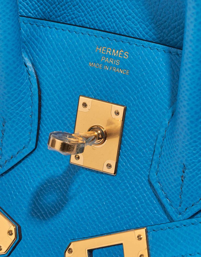 TÚI Hermès Birkin 25 Epsom Blue Frida Gold Buckle khóa vàng