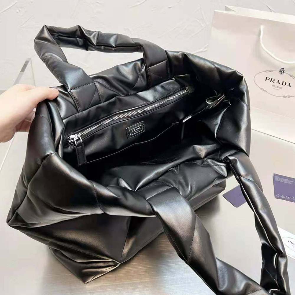 TÚI Prada Padded Nappa Tote Bag-Black