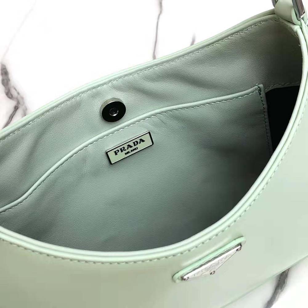 TÚI Prada Cleo Brushed Leather Shoulder Bag-Lime