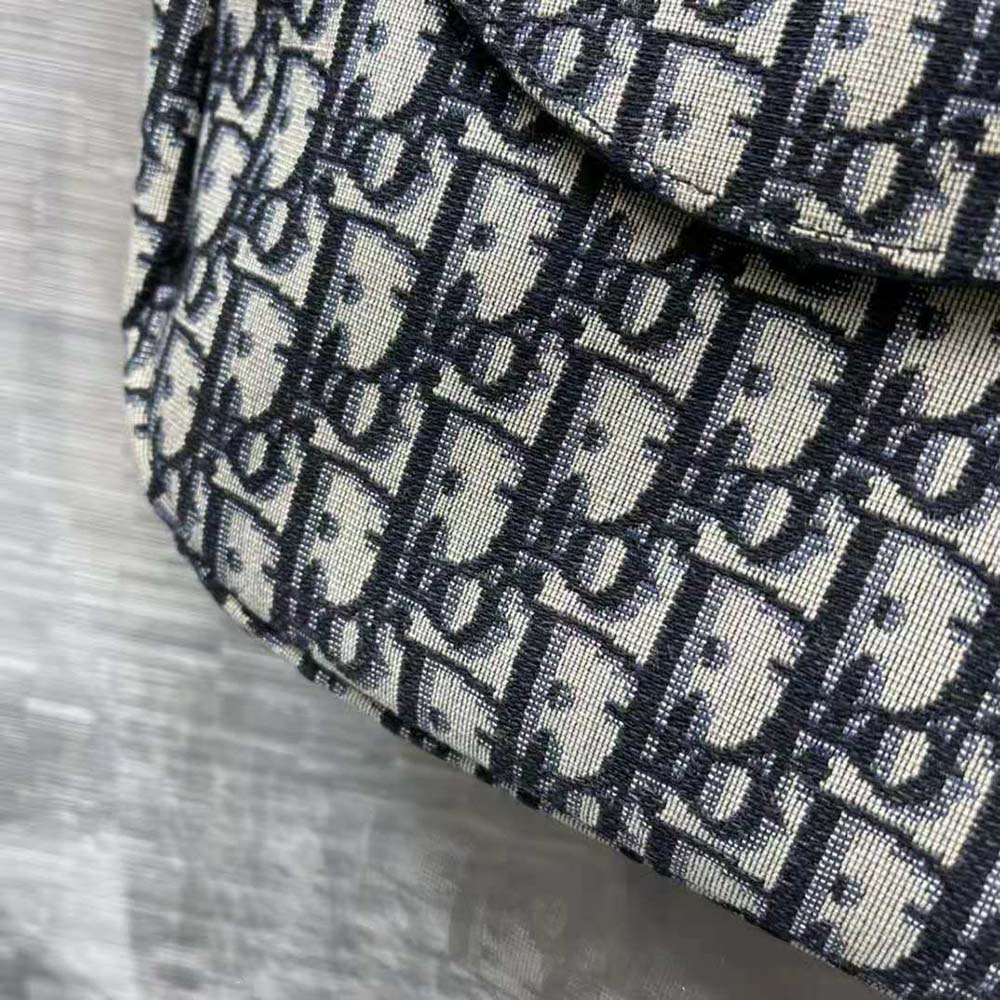 TÚI Dior Women Saddle Soft Bag Beige and Black Dior Oblique Jacquard