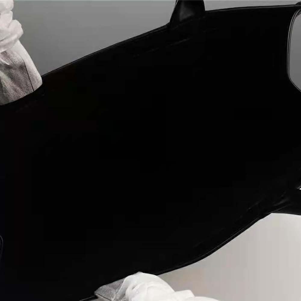 TÚI Dior Women Small Dior Book Tote Black Calfskin