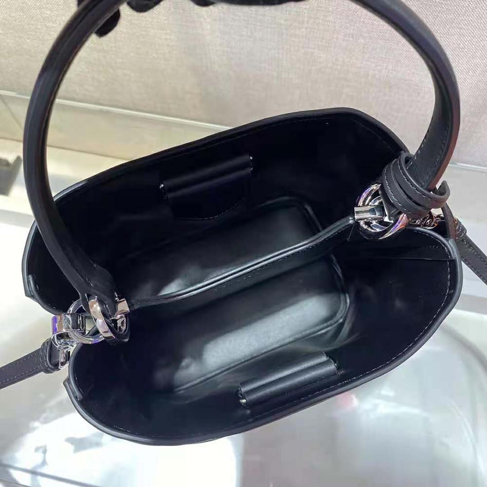 TÚI Prada Bucket Design Spectrum Leather Bag-Black