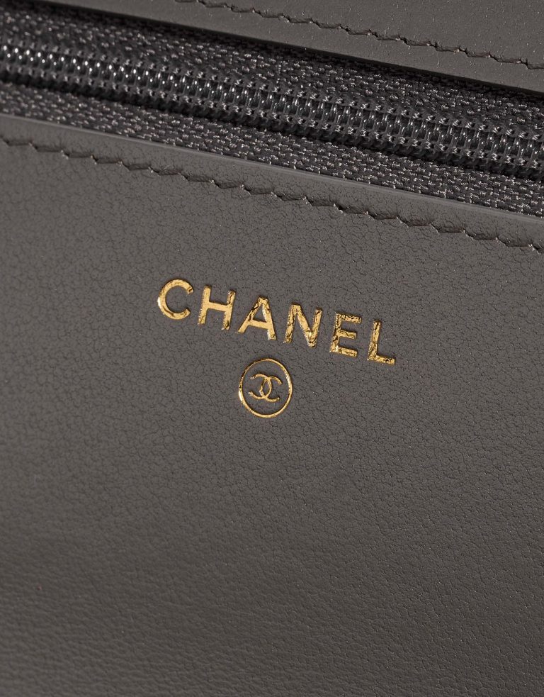 TÚI Chanel 19 Wallet On Chain Lamb Grey