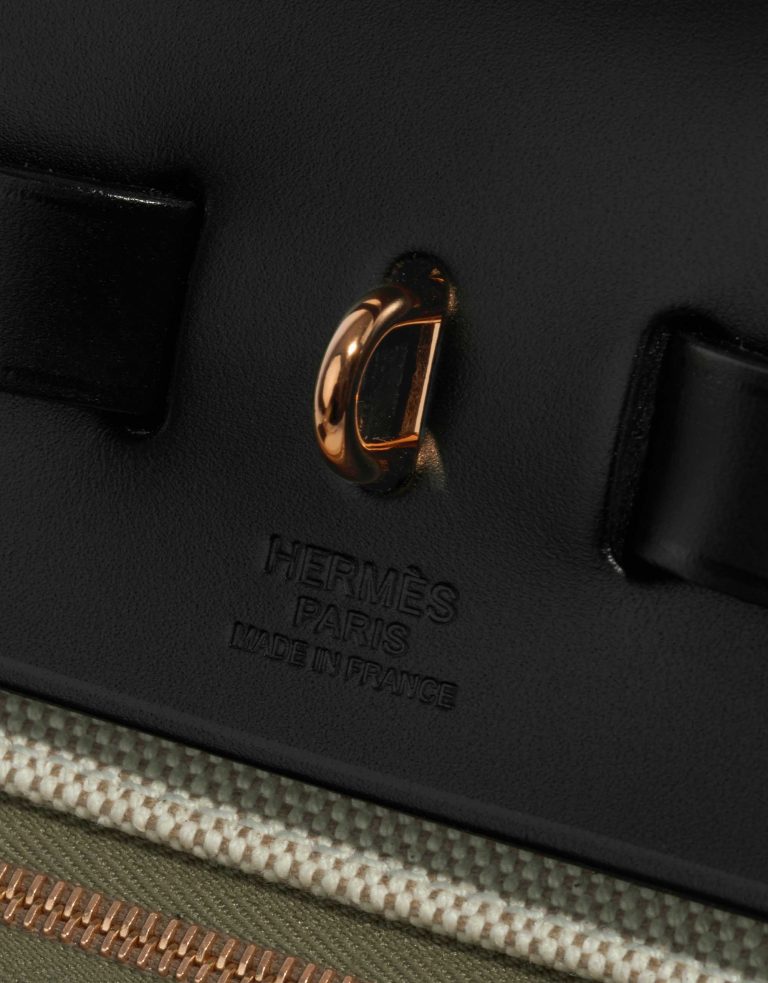 TÚI Hermès Herbag 31 Toile  Vache Hunter Lichen Ecru Black