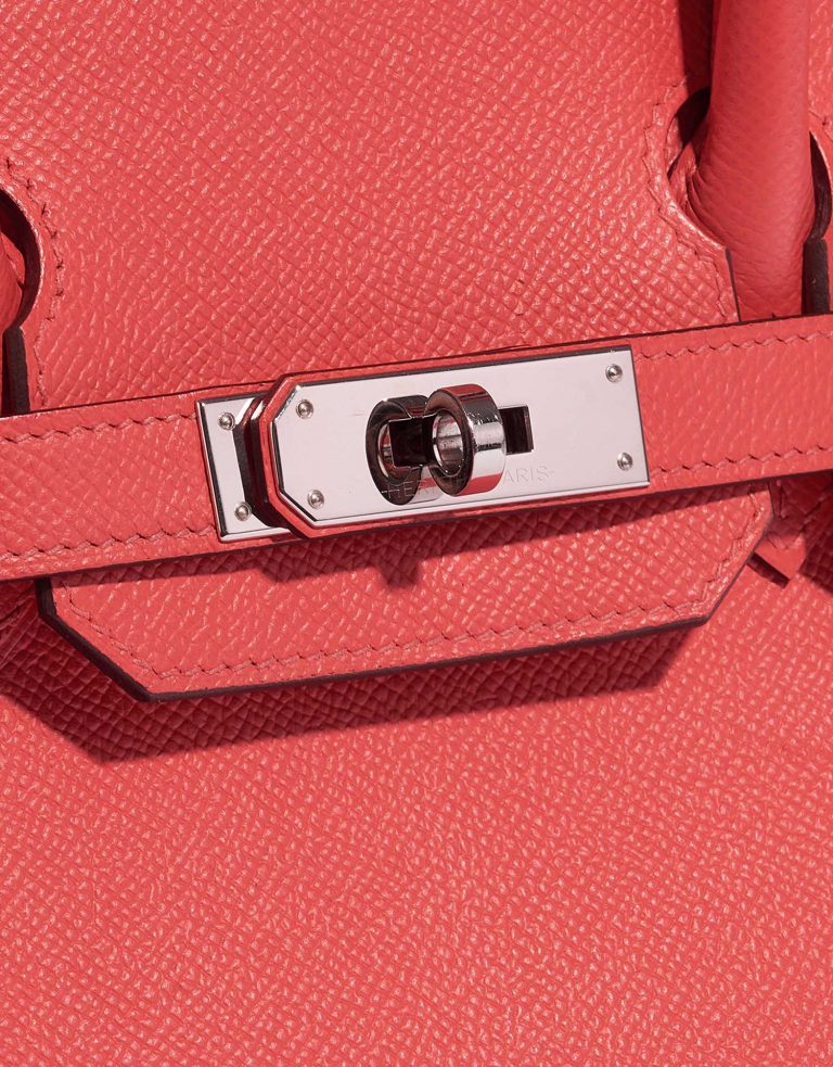 TÚI Hermès Birkin 30 Epsom Rouge Pivoine Silver Buckle khóa trắng