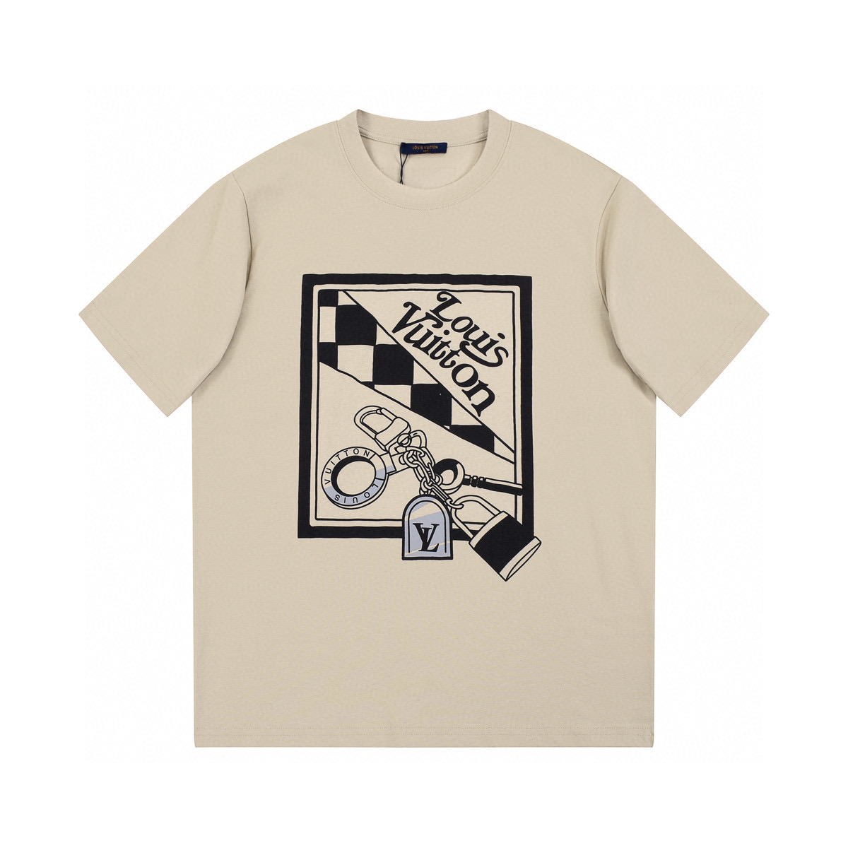 ÁO LOUIS VUITTON KEY TAG T SHIRT BEIGE