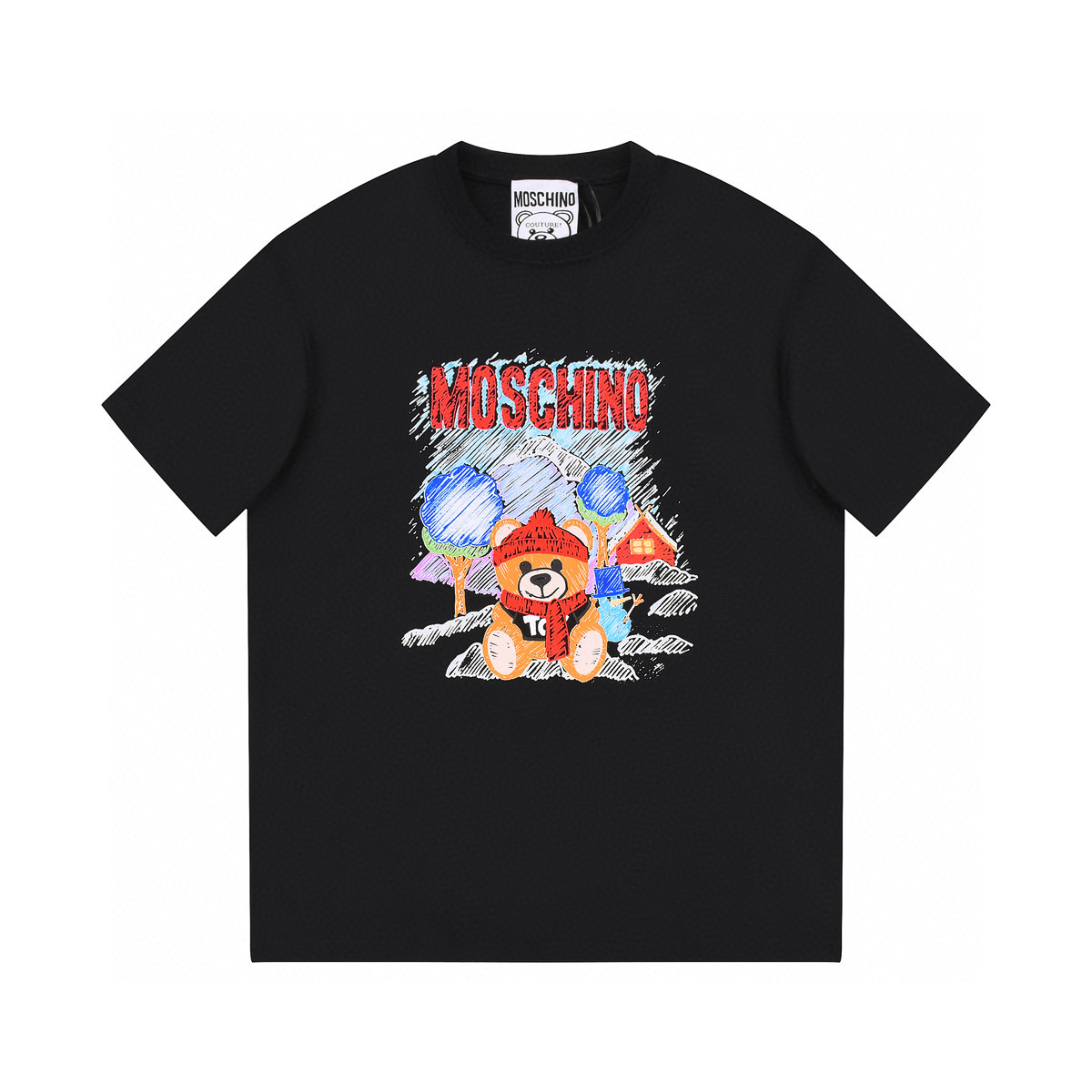 ÁO MOSCHINO print cotton jersey T-shirt