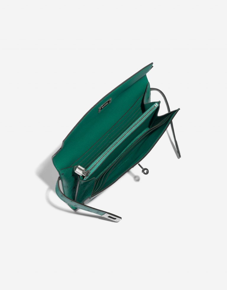 TÚI Hermès Kelly Long Wallet Ostrich Vert Verone