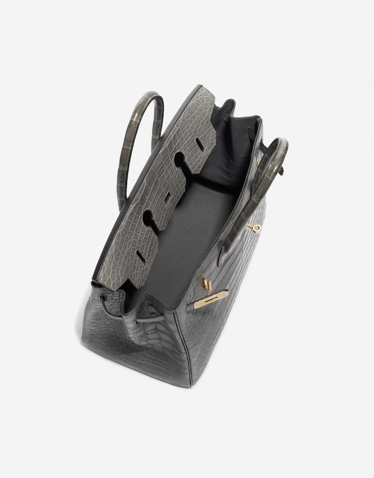 TÚI Hermès Birkin 35 Matte Alligator Graphite Gold Buckle khóa vàng