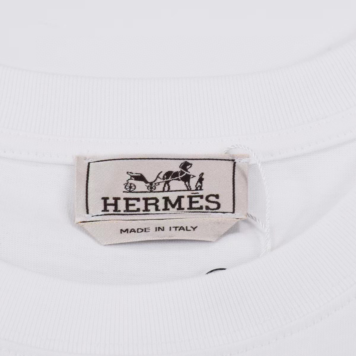 ÁO HERMES PARIS print cotton jersey T-shirt