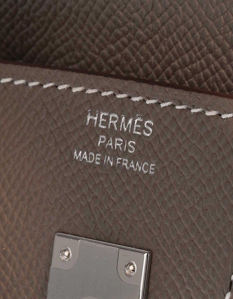 TÚI Hermès Birkin 25 Epsom Etoupe Gold Buckle khóa trắng