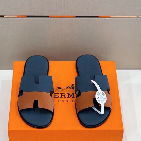 DÉP HERMES IZMIR NAVY TAN SANDAL AAA