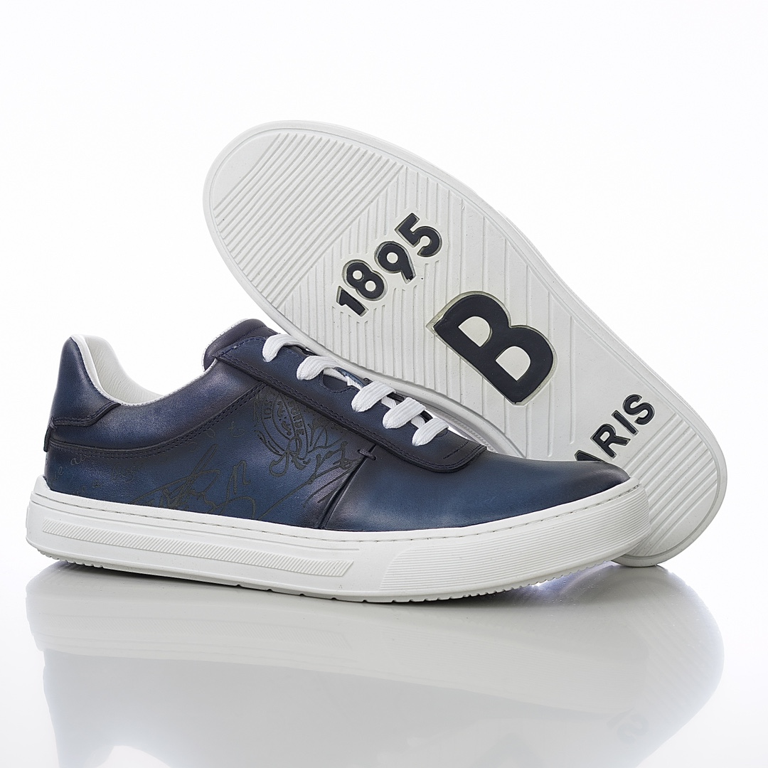 GIÀY BERLUTI PATINA LEATHER SNEAKER SHOES AAA