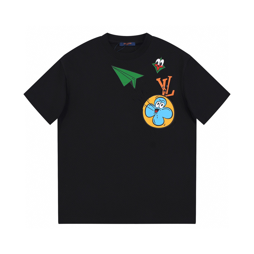 ÁO LOUIS VUITTON print cotton jersey T-shirt