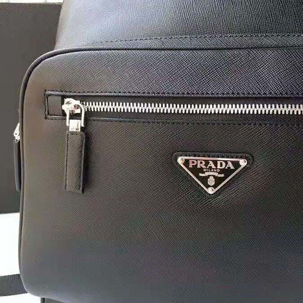 BALO Prada Saffiano Leather Backpack-Black
