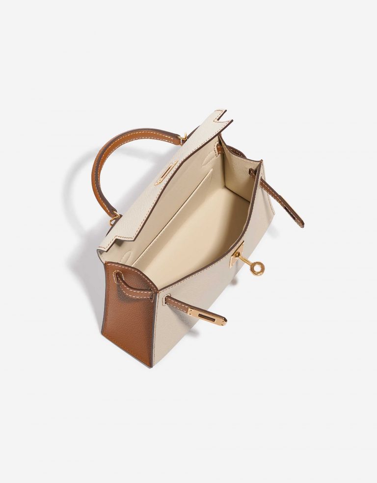 TÚI Hermès Kelly Mini Epsom Craie Gold Gold Buckle khóa vàng