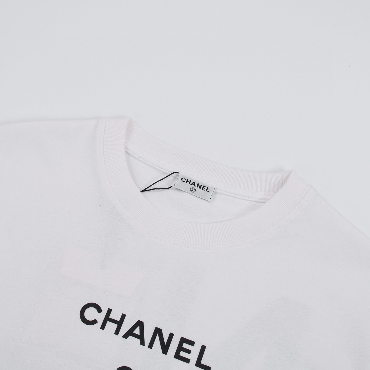 ÁO CHANEL print cotton jersey T-shirt