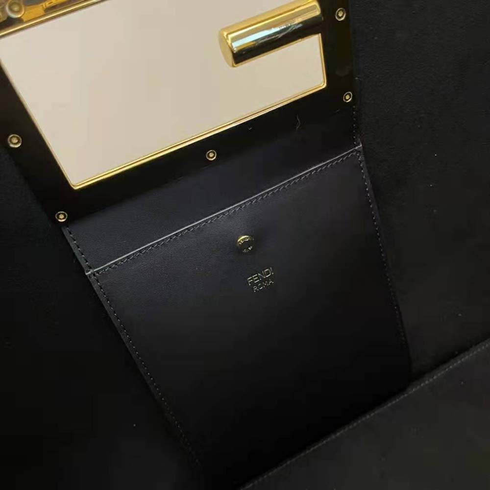 TÚI Fendi Way Medium Made of Camellia-Colored Leather Bag-Black