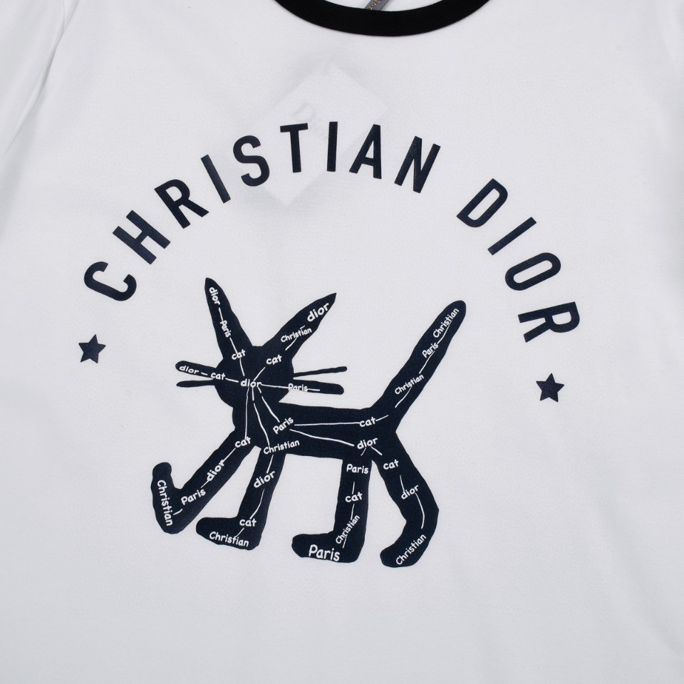 ÁO CHRISTIAN DIOR print cotton jersey T-shirt