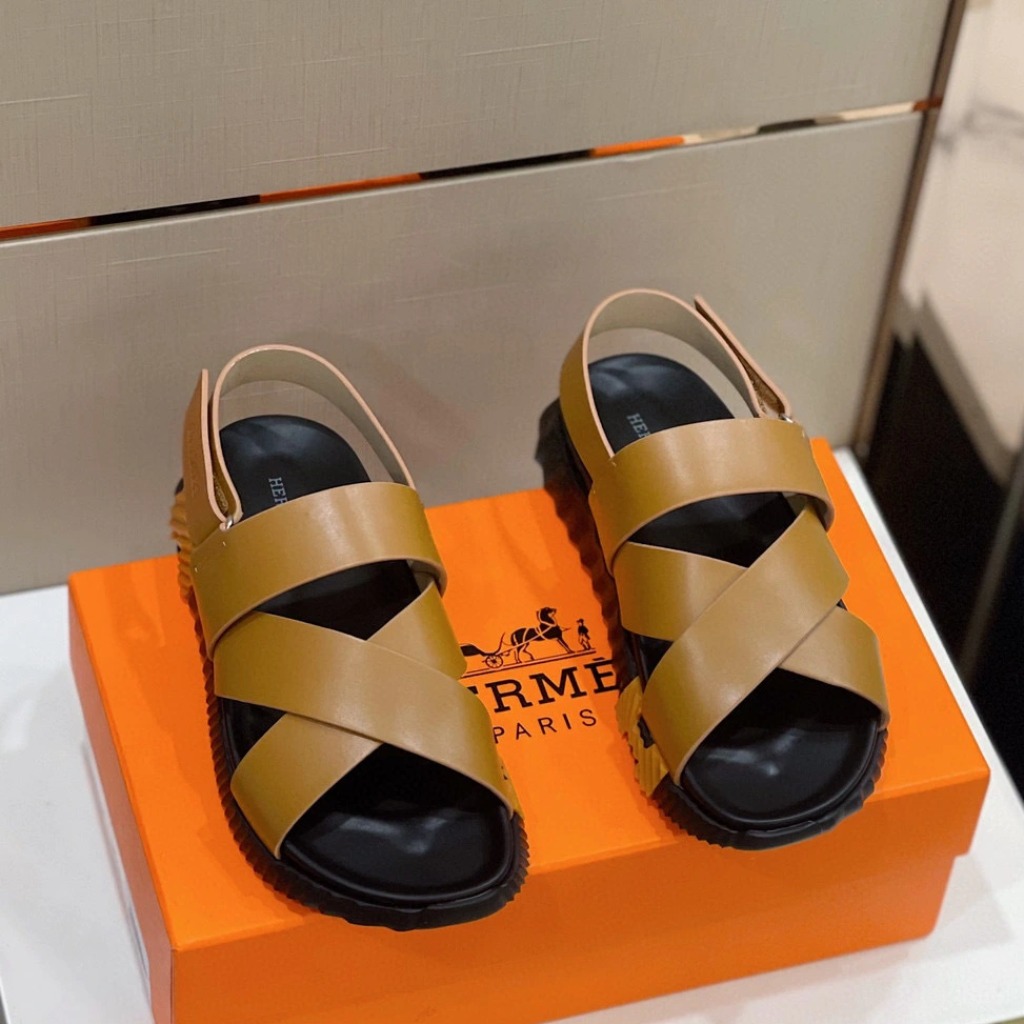 DÉP HERMES Electric sandal Brown