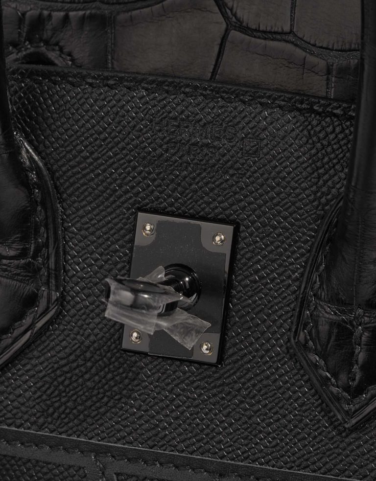 TÚI Hermès Birkin Faubourg 20 Midnight Matte Alligator Epsom Black