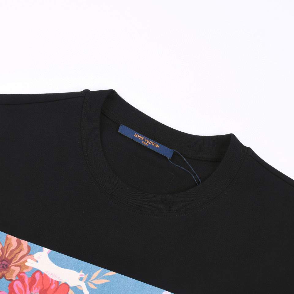 ÁO LOUIS VUITTON print cotton jersey T-shirt