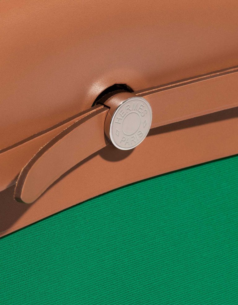 TÚI Hermès Herbag 39 Vache Hunter Toile Vert